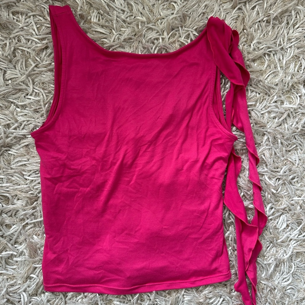 Kimchi Blue Fuchsia Tank Top with Side Tie